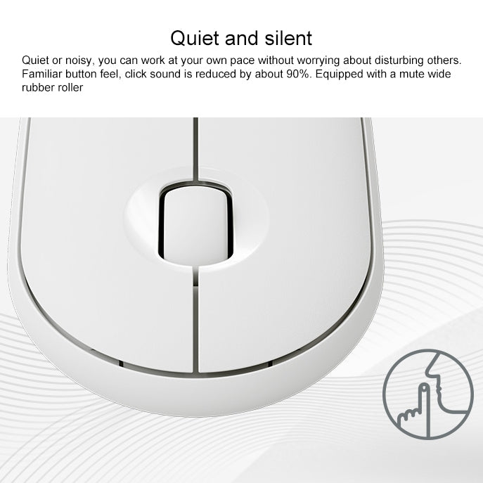 Logitech Pebble Cobblestone Shape Thin 3-keys 1000DPI Mute Wireless Bluetooth Optical Mouse, Wireless Range: 10m (White) -  by Logitech | Online Shopping UK | buy2fix