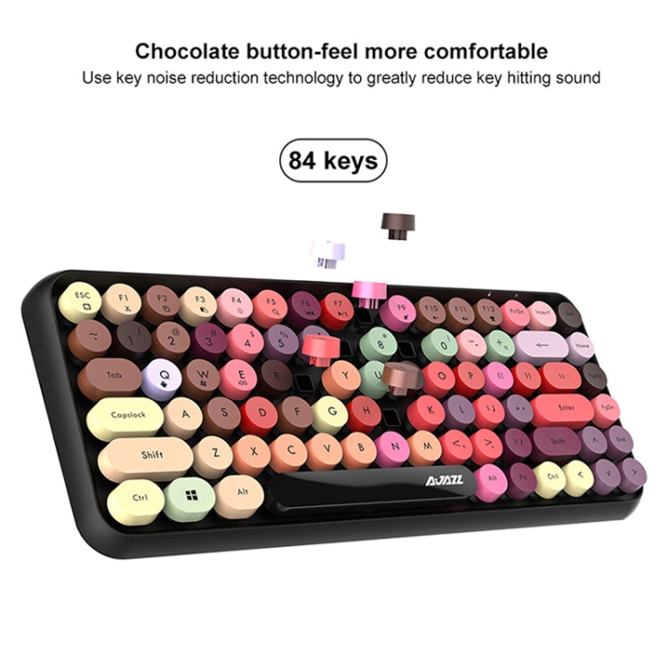 Ajazz 308I 84 Macaroon Keys Tablet Mobile Phone Computer Household Office Bluetooth Keyboard - Wireless Keyboard by Ajazz | Online Shopping UK | buy2fix