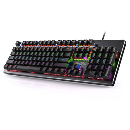 YINDIAO Classic Square Keys Mixed Light USB Mechanical Gaming Wired Keyboard, Black Shaft (Black) - Wired Keyboard by YINDIAO | Online Shopping UK | buy2fix