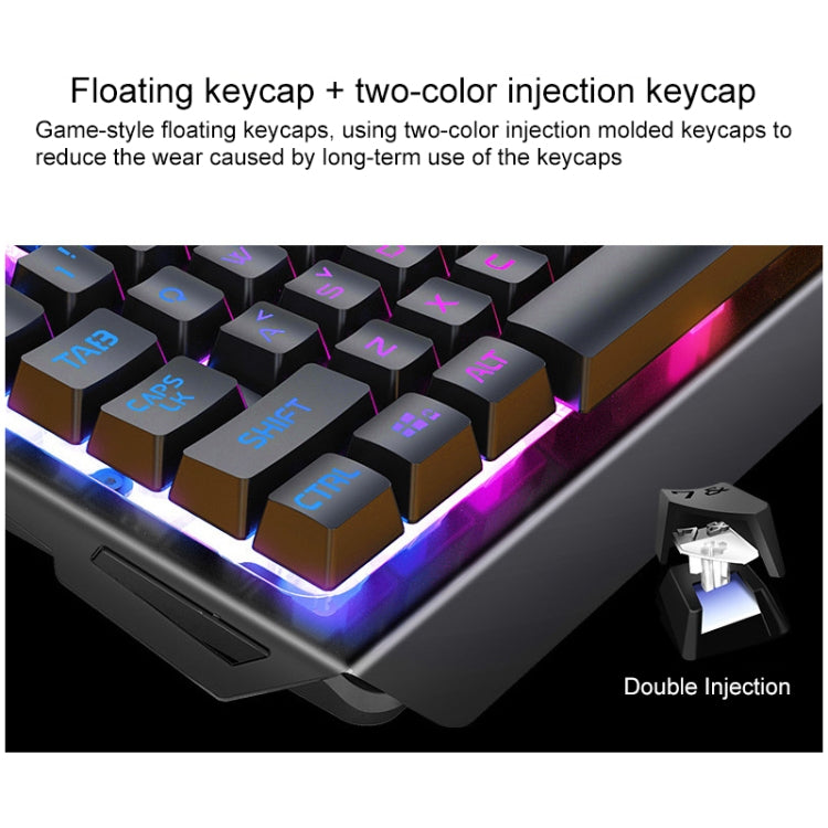 YINDIAO V2 Silent Mechanical Feel Gaming Keyboard Mouse Set (Black) - Wired Keyboard by YINDIAO | Online Shopping UK | buy2fix