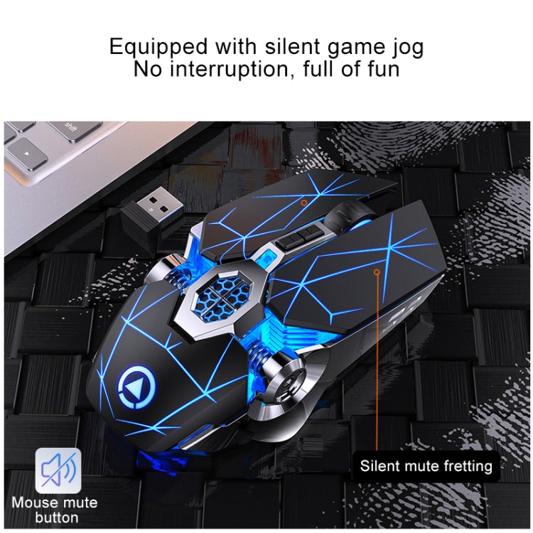 YINDIAO A7 2.4GHz 1600DPI 3-modes Adjustable 7-keys Rechargeable RGB Light Wireless Silent Gaming Mouse (Black) - Computer & Networking by YINDIAO | Online Shopping UK | buy2fix