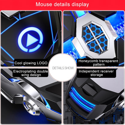 YINDIAO A7 2.4GHz 1600DPI 3-modes Adjustable 7-keys Rechargeable RGB Light Wireless Silent Gaming Mouse (Black) - Computer & Networking by YINDIAO | Online Shopping UK | buy2fix