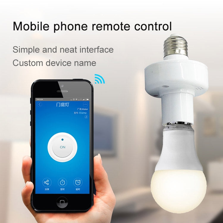 Sonoff Slampher RF eWelink Phone APP WiFi 2.4GHz E27 Smart Light Lamp Bulb Holder with Alexa Echo Voice Control & Google Home for Smart Home, AC 90-250V - Lamp Holders & Bases by Sonoff | Online Shopping UK | buy2fix