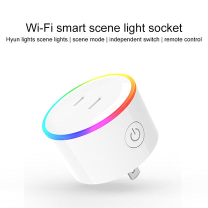 10A RGB Scene Light WiFi Remote Control Smart Socket Works with Alexa & Google Home & IFTTT, AC 100-240V, JP Plug - Consumer Electronics by buy2fix | Online Shopping UK | buy2fix