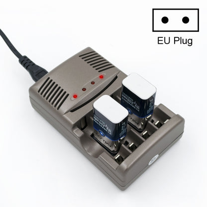 AC 100-240V 4 Slot Battery Charger for AA & AAA & 9V Ni-MH Battery, EU Plug - Consumer Electronics by buy2fix | Online Shopping UK | buy2fix