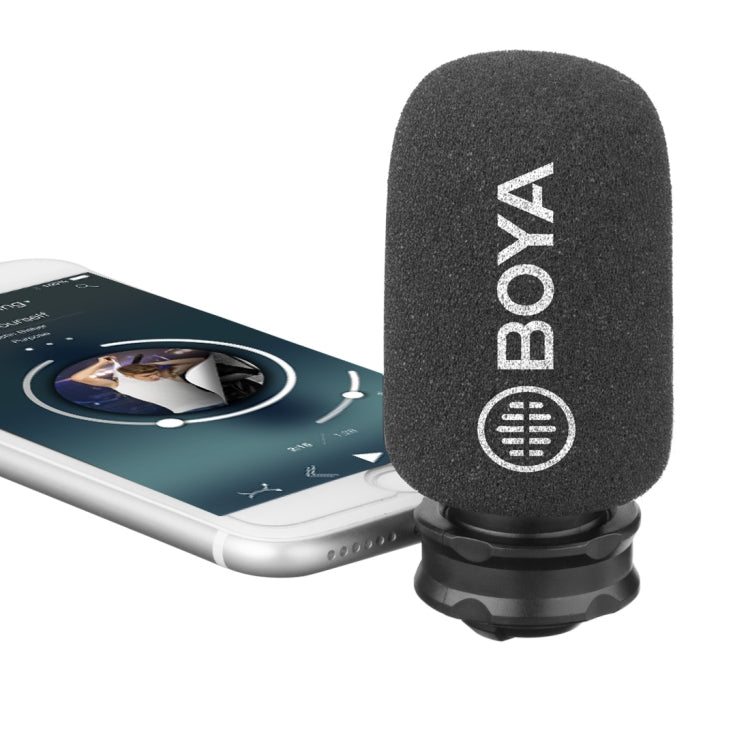 BOYA BY-DM200 8 Pin Interface Plug Condenser Live Show Video Vlogging Recording Microphone for iPhone (Black) - Camera Microphone by BOYA | Online Shopping UK | buy2fix