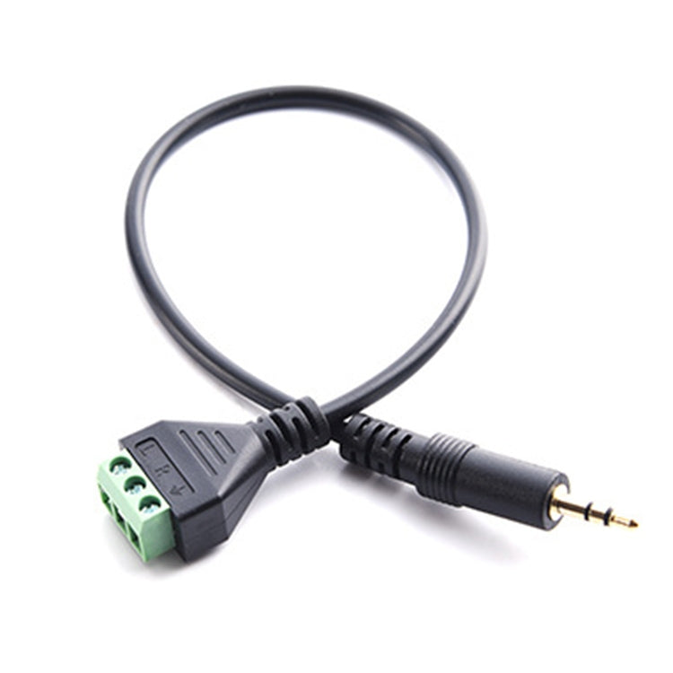 3.5mm 3 Pin Stereo Male to AV Screw Terminal Audio Jacks Terminal Male Lock Connector Cable, Length: 30cm - Microphone Audio Cable & Connector by buy2fix | Online Shopping UK | buy2fix