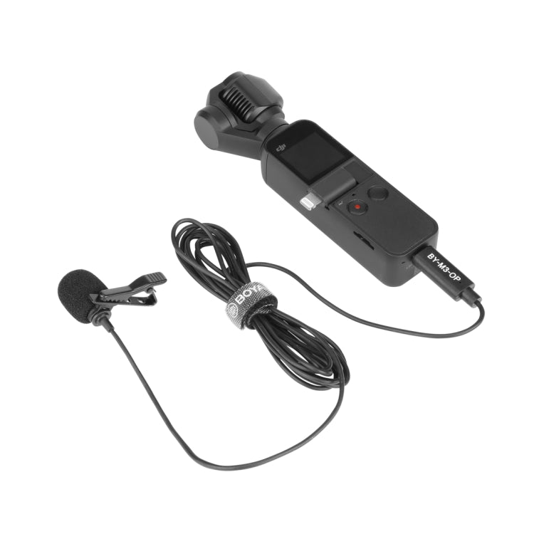 BOYA BY-M3-OP For DJI OSMO Pocket Clip-on Digital Lavalier Microphone (Black) - Consumer Electronics by BOYA | Online Shopping UK | buy2fix