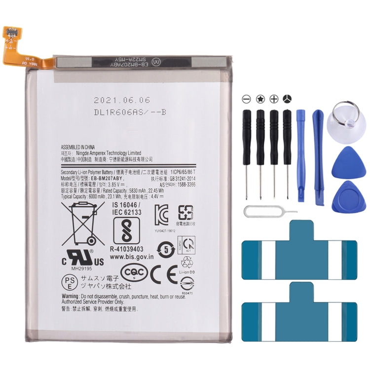 Original 6000mAh EB-BM207ABY Li-ion Battery Replacement for Samsung Galaxy M30s SM-M307/M21 SM-M215/M31 SM-M315 - For Samsung by buy2fix | Online Shopping UK | buy2fix