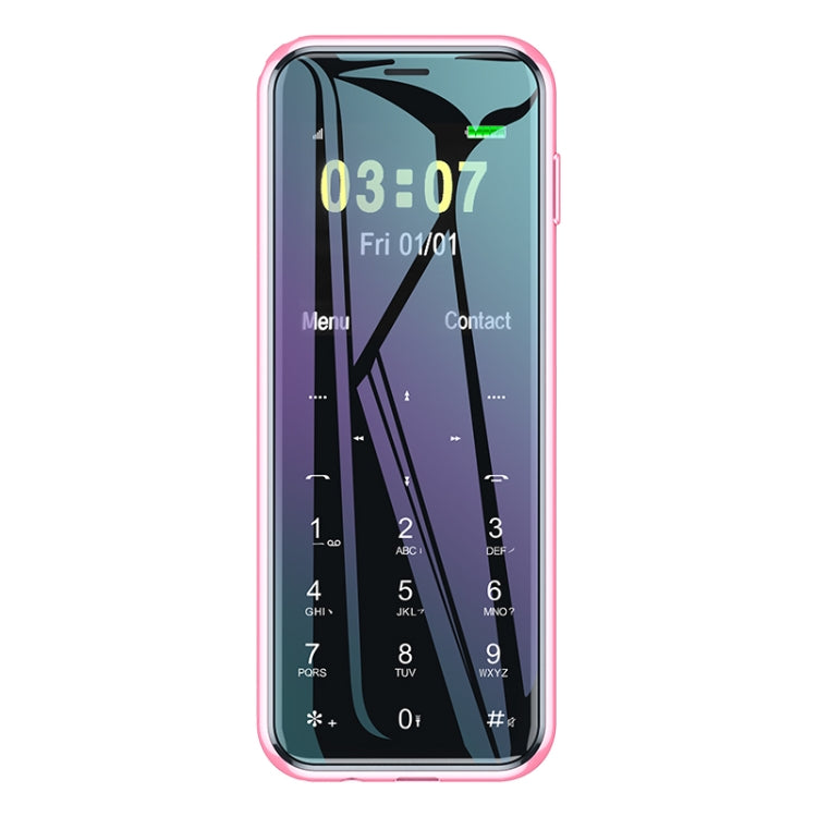 ULCOOL V8 Card Mobile Phone, 1000mAh Battery, 1.44 inch, MTK6261D, Support Bluetooth, FM, Magic Sound, GSM, Dual SIM (Pink) - Others by Ulcool | Online Shopping UK | buy2fix