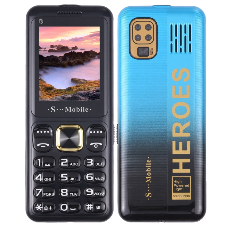 W23 Elder Phone, 2.2 inch, 800mAh Battery, 21 Keys, Support Bluetooth, FM, MP3, GSM, Triple SIM (Blue) - Others by buy2fix | Online Shopping UK | buy2fix