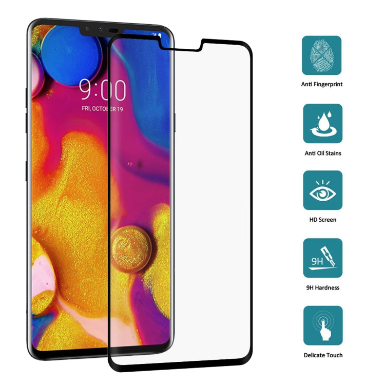 0.3mm 9H Surface Hardness 3D Curved Edge Full Screen Tempered Glass Film for LG V40 ThinQ - Mobile Accessories by buy2fix | Online Shopping UK | buy2fix