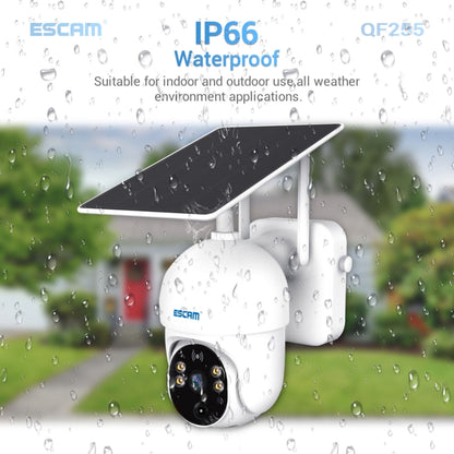 ESCAM QF255 2.0 Million Pixels 1080P HD WiFi Solar Camera, Support Two-way Voice & PIR Motion Detection & Night Vision & TF Card - Security by ESCAM | Online Shopping UK | buy2fix