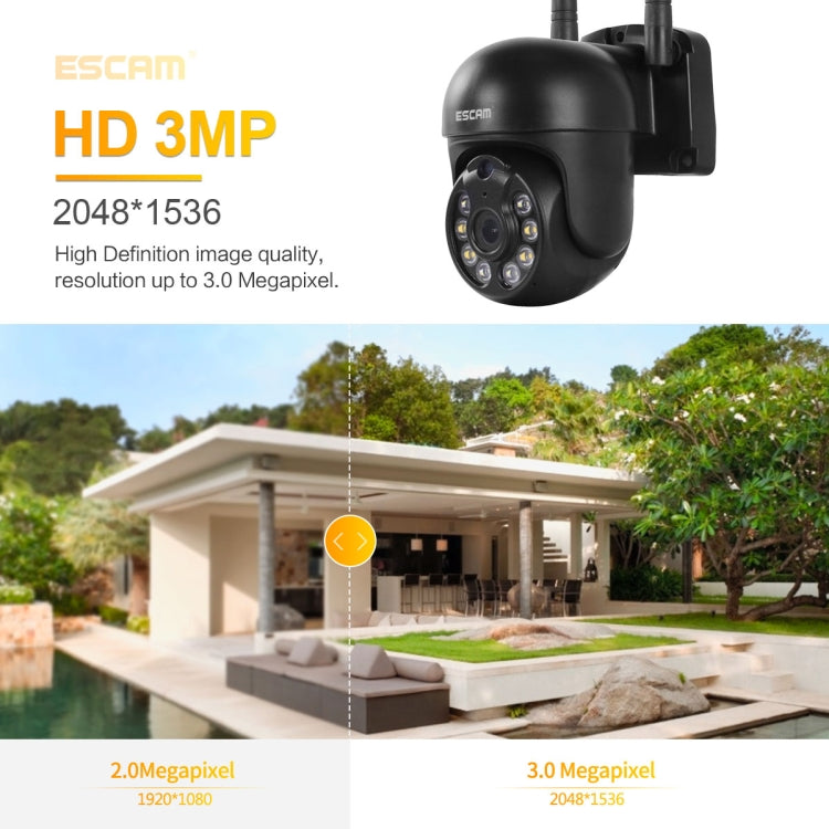 ESCAM WNK610 3.0 Million Pixels Wireless Dome IP Camera, Support Motion Detection & Two-way Audio & Full-color Night Vision & TF Card, US Plug - Security by ESCAM | Online Shopping UK | buy2fix