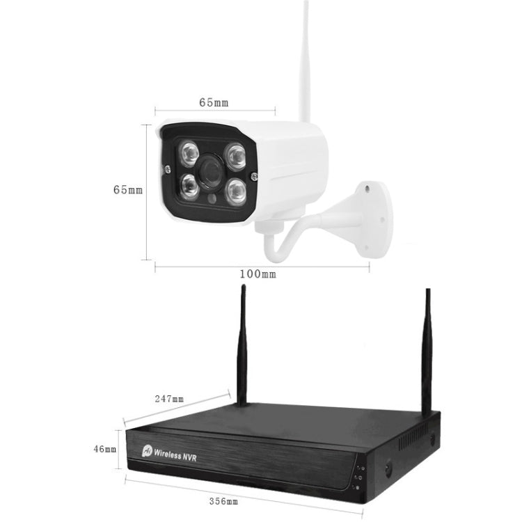 H105 720P 4-ways Wiring-free Wireless Camera NVR Kit - Security by buy2fix | Online Shopping UK | buy2fix