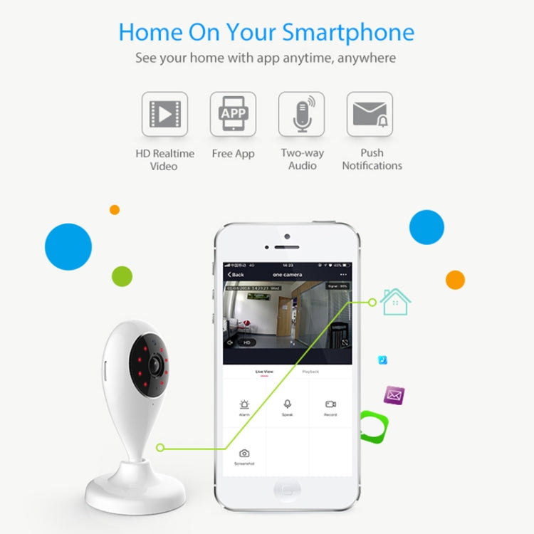 NEO NIP-55AI Indoor WiFi IP Camera, with IR Night Vision & Multi-angle Monitor & Mobile Phone Remote Control - Security by buy2fix | Online Shopping UK | buy2fix