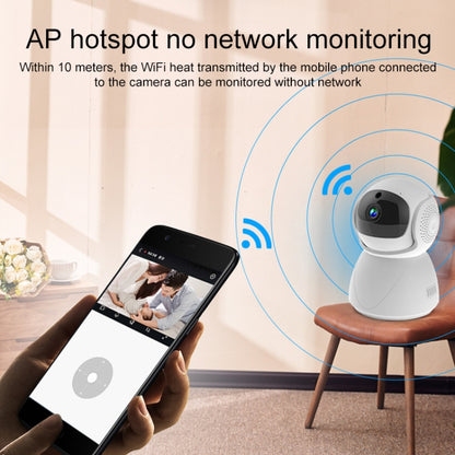 ZAS-5G01 1080P Home 5G WiFi Dual-band Panoramic Camera, Support IR Night Vision & TF Card Slot & AP Hot Spot & Designated Alarm Area, UK Plug - Security by buy2fix | Online Shopping UK | buy2fix