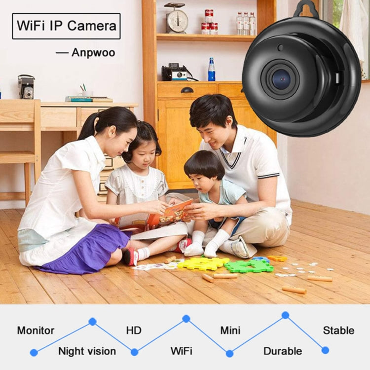 Anpwoo MN001 3518Ev200 1.0 MP Mini HD WiFi IP Camera with 6 PCS Infrared LEDs, Support Motion Detection & Night Vision & TF Card(Max 64GB) - Security by Anpwoo | Online Shopping UK | buy2fix
