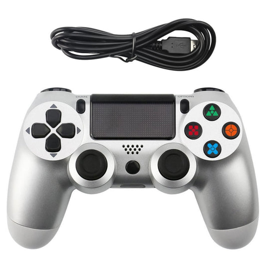 Snowflake Button Wired Gamepad Game Handle Controller for PS4(Silver) - Gamepads by buy2fix | Online Shopping UK | buy2fix
