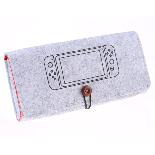 Portable Soft Felt Handbag Storage Protective Bag for Nintendo Switch(Light Grey) - Bags by buy2fix | Online Shopping UK | buy2fix