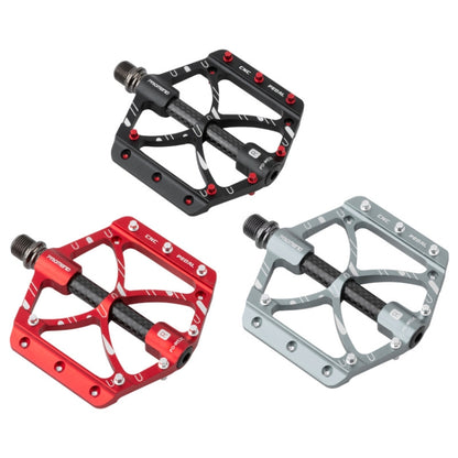 PROMEND PD-M52C 1 Pair Bicycle Aluminum Alloy + Carbon Fiber Tube Bearing Pedals (Red) - Outdoor & Sports by PROMEND | Online Shopping UK | buy2fix