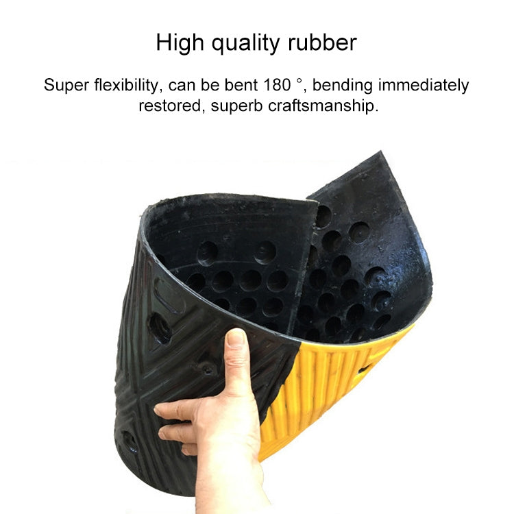 Trapezoidal Two-in-one Herringbone Rubber Speed Bump, Size: 50x35x5cm - Speed Bumps by buy2fix | Online Shopping UK | buy2fix