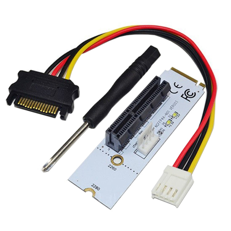 NGFF M.2 Key M to PCI-E 1X / 4X / 8X / 16X Graphics Card Mining Slot Adapter Riser Converter Card with LED -  by buy2fix | Online Shopping UK | buy2fix