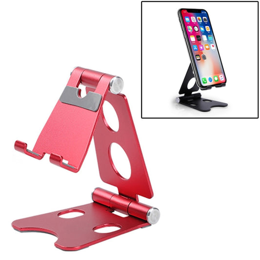 ROOSTAND R2 Aluminum Alloy Mobile Desktop Tablet Bracket Double Folding Lazy Artifact, Size: 6.4x7x9cm(Rose Red) - Desktop Holder by buy2fix | Online Shopping UK | buy2fix