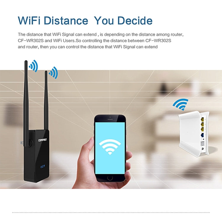 COMFAST CF-WR302S RTL8196E + RTL8192ER Dual Chip WiFi Wireless AP Router 300Mbps Repeater Booster with Dual 5dBi Gain Antenna, Compatible with All Routers with WPS Key - Computer & Networking by COMFAST | Online Shopping UK | buy2fix