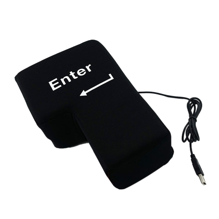 Big Enter Button USB Computer Desktop Pillow Creative Vent Enter Key Hand Pillow(Black) -  by buy2fix | Online Shopping UK | buy2fix