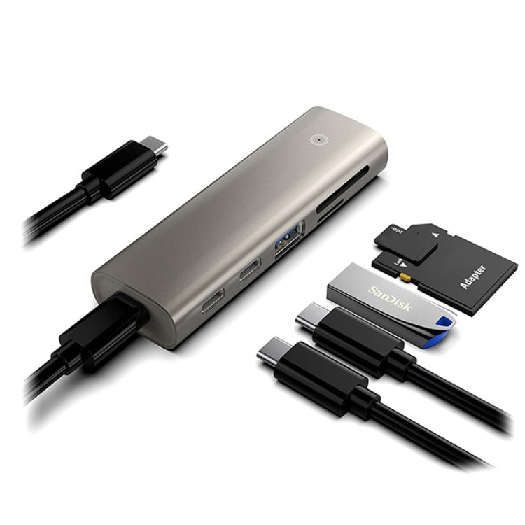 Rocketek HC463 USB3.1 Gen2  to Type-C 3.1 + USB 3.1 + SD / TF 6 in 1 HUB Adapter - Computer & Networking by ROCKETEK | Online Shopping UK | buy2fix