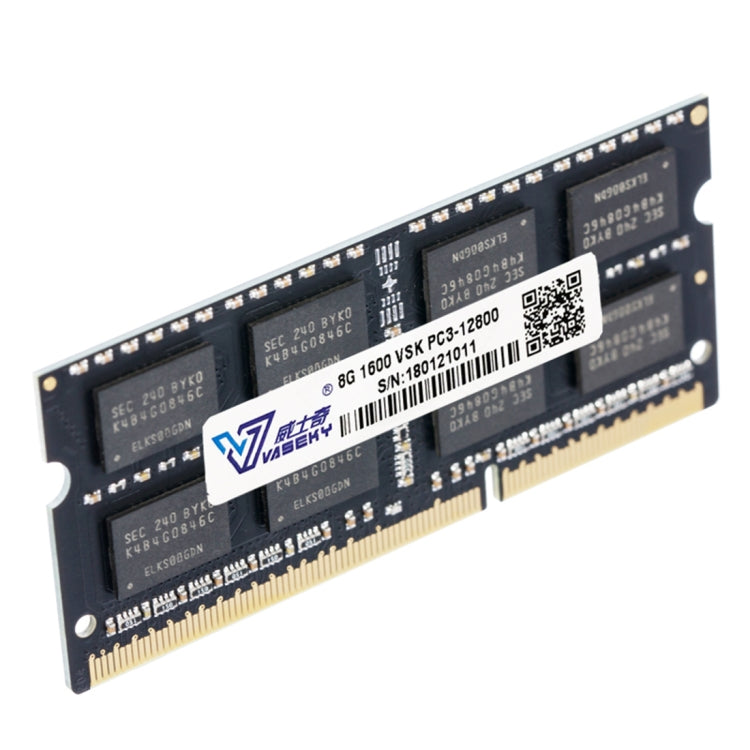 Vaseky 8GB 1600MHz PC3-12800 DDR3 PC Memory RAM Module for Laptop - RAMs by Vaseky | Online Shopping UK | buy2fix