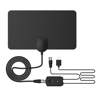 AN-1001 5dBi/25dBi Indoor  HDTV Antenna with Dual-side Sticker, VHF170-230/UHF470-862MHz(Black) - Consumer Electronics by buy2fix | Online Shopping UK | buy2fix