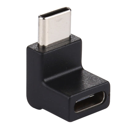 Type-C / USB-C Male to Type-C / USB-C Female 90 Degree Elbow Head Aluminium Alloy Adapter (Black) - Computer & Networking by buy2fix | Online Shopping UK | buy2fix