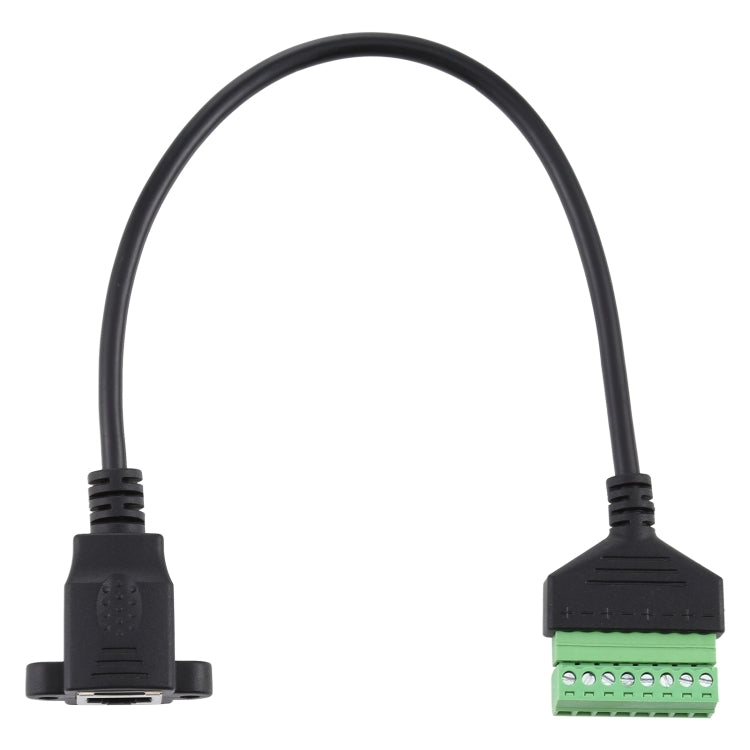 RJ45 Female Plug to 8 Pin Pluggable Terminals Solder-free USB Connector Solderless Connection Adapter Cable, Length: 30cm -  by buy2fix | Online Shopping UK | buy2fix