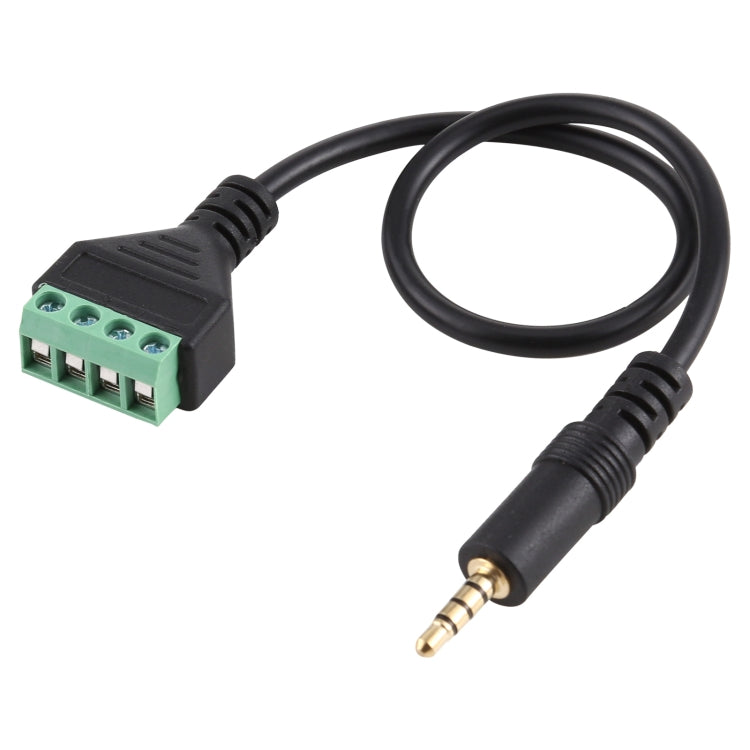 3.5mm Male to 4 Pin Pluggable Terminals Solder-free Connector Solderless Connection Adapter Cable, Length: 30cm - Consumer Electronics by buy2fix | Online Shopping UK | buy2fix