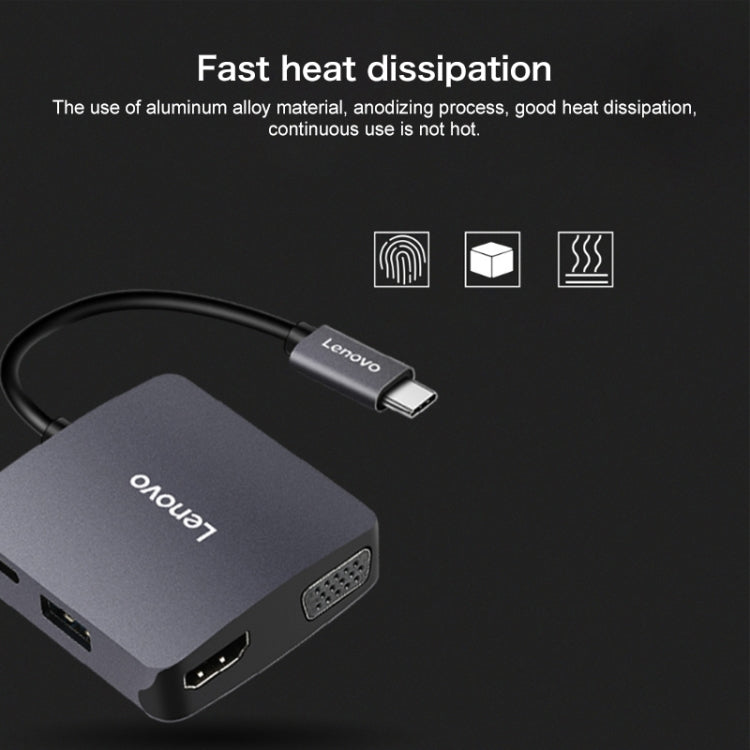 Lenovo C06 6 In 1 Type-C / USB-C to HDMI / VGA Universal Converter Docking Station - Cable & Adapters by Lenovo | Online Shopping UK | buy2fix