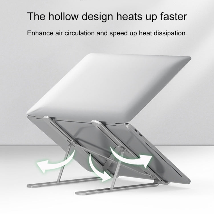 Portable Adjustable Laptop Stand Desktop Lifting Height Increase Rack Folding Heat Dissipation Holder, Style: Fan - Computer & Networking by buy2fix | Online Shopping UK | buy2fix