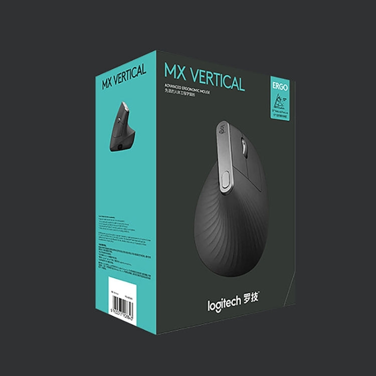 Logitech MX Vertical 4000DPI USB-C / Type-C + Unifying + Bluetooth Three-mode Ergonomic Wireless Vertical Optical Mouse (Black) - Wireless Mice by Logitech | Online Shopping UK | buy2fix