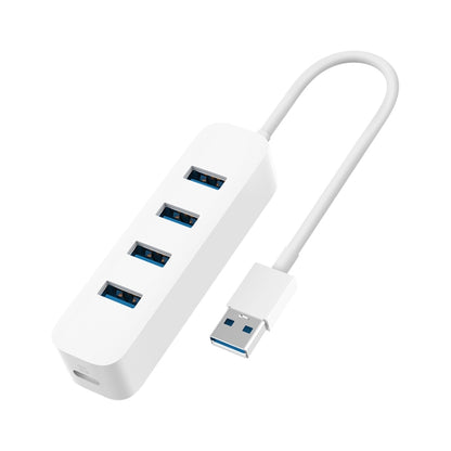 Original Xiaomi 4 Ports USB3.0 Hub with Stand-by Power Supply Interface USB Hub Extender Extension Connector Adapter(White) - Lan Cable and Tools by Xiaomi | Online Shopping UK | buy2fix