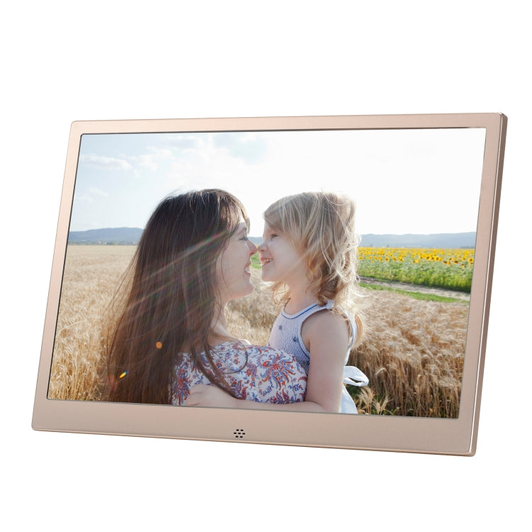 HSD1202 12.1 inch 1280x800 High Resolution Display Digital Photo Frame with Holder and Remote Control, Support SD / MMC / MS Card / USB Port, UK Plug(Gold) - Consumer Electronics by buy2fix | Online Shopping UK | buy2fix