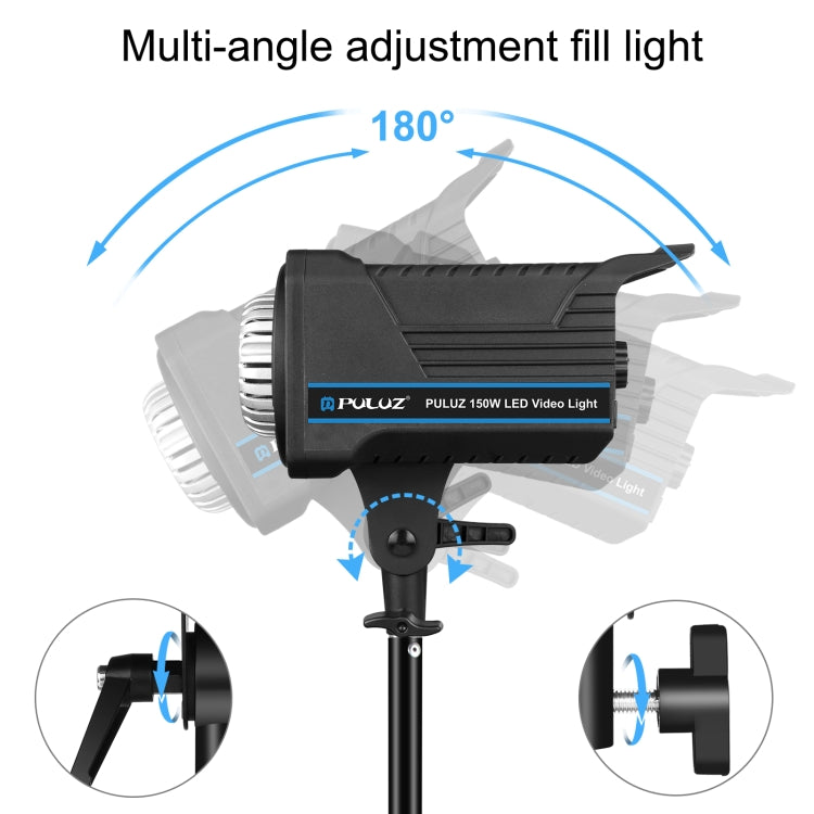 PULUZ 220V 150W Studio Video Light  3200K-5600K Dual Color Temperature Built-in Dissipate Heat System with Remote Control(EU Plug) - Shoe Mount Flashes by PULUZ | Online Shopping UK | buy2fix