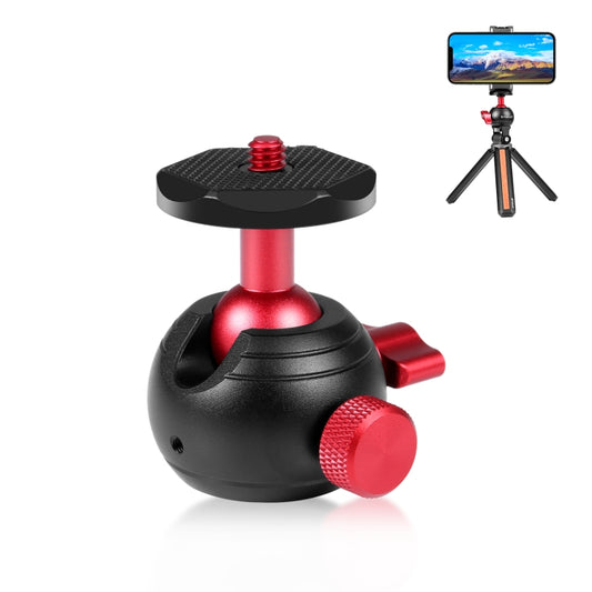 PULUZ 360 Degree Panoramic Metal Tripod Ball Head Adapter(Red) - Tripod Heads by PULUZ | Online Shopping UK | buy2fix