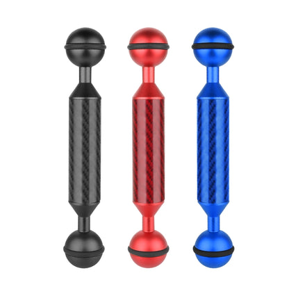 PULUZ 5 inch 13cm Length 20.8mm Diameter Dual Balls Carbon Fiber Floating Arm, Ball Diameter: 25mm(Black) - Diving Accessories by PULUZ | Online Shopping UK | buy2fix