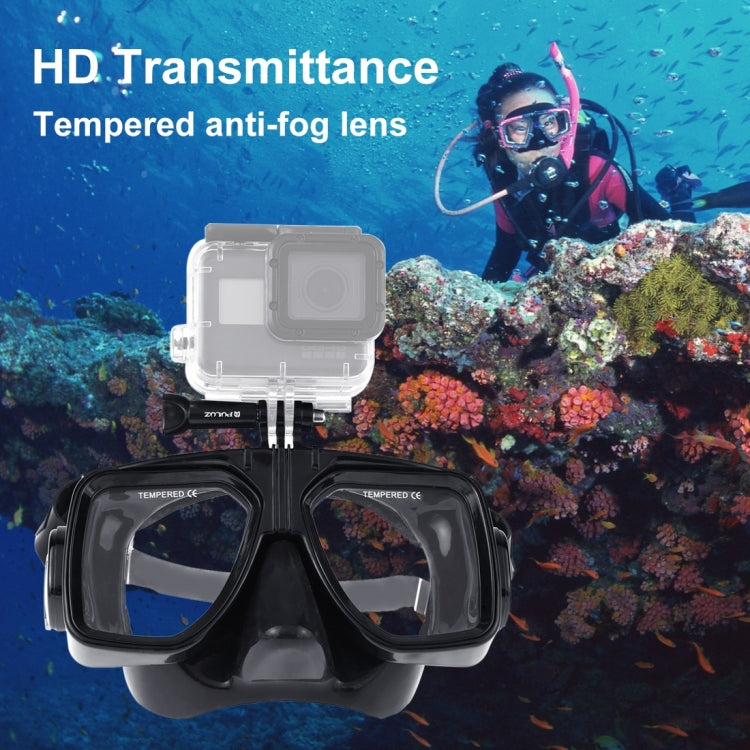 PULUZ Water Sports Diving Equipment Diving Mask Swimming Glasses for GoPro Hero11 Black / HERO10 Black / HERO9 Black /HERO8 / HERO7 /6 /5 /5 Session /4 Session /4 /3+ /3 /2 /1, Insta360 ONE R, DJI Osmo Action and Other Action Cameras(Black) - DJI & GoPro Accessories by PULUZ | Online Shopping UK | buy2fix