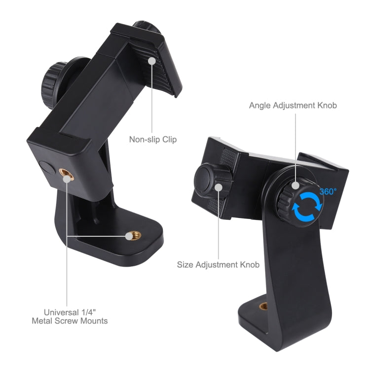 PULUZ 360 Degree Rotating Universal Horizontal Vertical Shooting Phone Clamp Holder Bracket for iPhone, Galaxy, Huawei, Xiaomi, Sony, HTC, Google and other Smartphones - Desktop Holder by PULUZ | Online Shopping UK | buy2fix