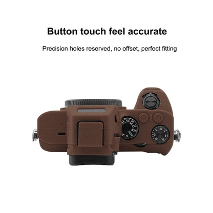 PULUZ Soft Silicone Protective Case for Sony ILCE-7MII / 7SMII / 7RMII(Coffee) - Camera Accessories by PULUZ | Online Shopping UK | buy2fix