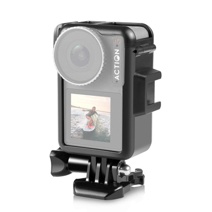 For DJI Osmo Action Pro 5 / 4 / 3 PULUZ Vertical Plastic Protective Frame Cage with Cold Shoes (Black) - Protection Frame by PULUZ | Online Shopping UK | buy2fix