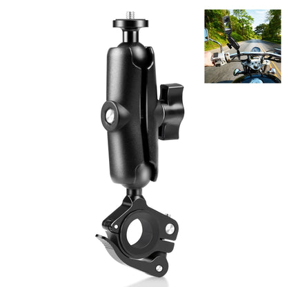 PULUZ Motorcycle O-Clip Quick Release Clamp Handlebar Fixed Mount Holder for GoPro and Other Action Cameras(Black) - Bicycle Handlebar Mount by PULUZ | Online Shopping UK | buy2fix