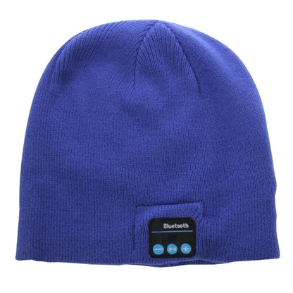 Knitted Bluetooth Headset Warm Winter Hat with Mic for Boy & Girl & Adults(Blue) - Smart Wear by buy2fix | Online Shopping UK | buy2fix